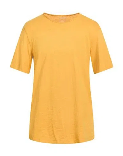 Jack & Jones Man T-shirt Marigold Size L Cotton, Organic Cotton In Orange