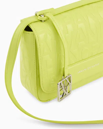 Armani Exchange Crossbody Bag In Technical Fabric In Green