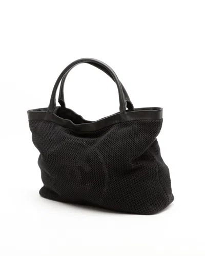 Pre-owned Chanel Cc Mesh Tote Bag In Black
