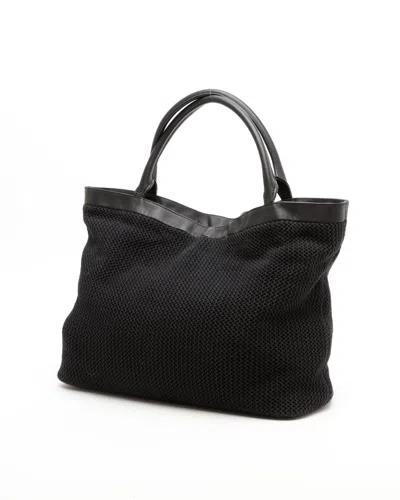 Pre-owned Chanel Cc Mesh Tote Bag In Black