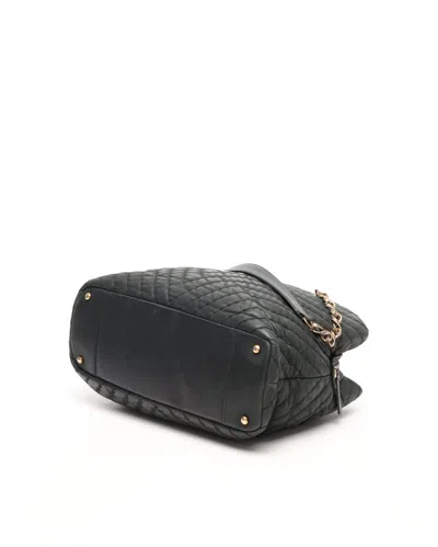 Pre-owned Chanel Chevron V-stitch Chain Tote Bag In Black