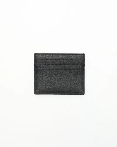 Dior Christian  Oblique Canvas And Leather Card Holder In Black