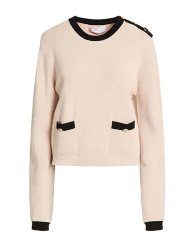 Kaos Woman Sweater Beige Size L Viscose, Polyester In Sand