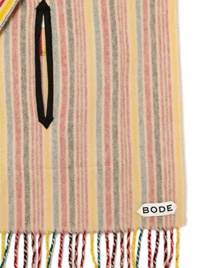 Bode Striped Merino Scarf In Multi