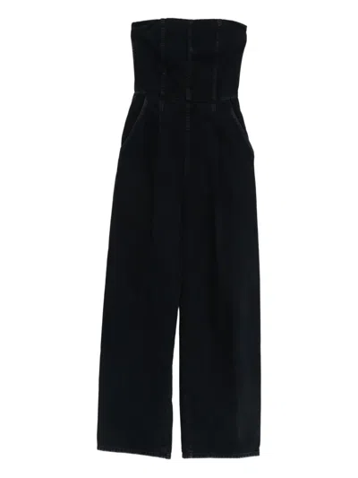 Agolde Strapless Jumpsuit In Black