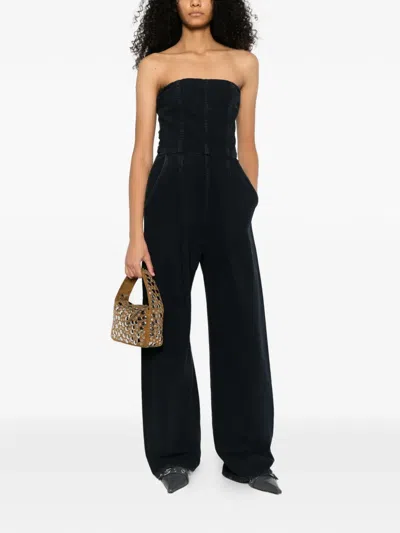 Agolde Strapless Jumpsuit In Black