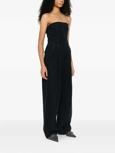 Agolde Strapless Jumpsuit In Black