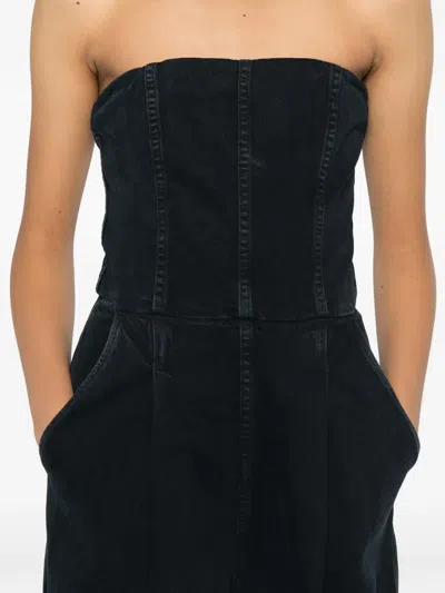 Agolde Strapless Jumpsuit In Black