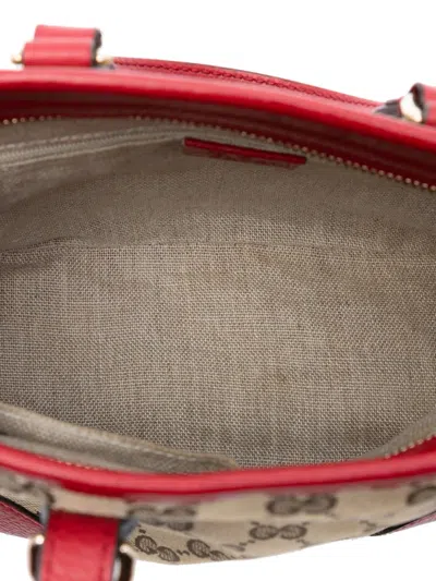 Pre-owned Gucci 2016-2025 Small Gg Canvas Bree Satchel In Brown