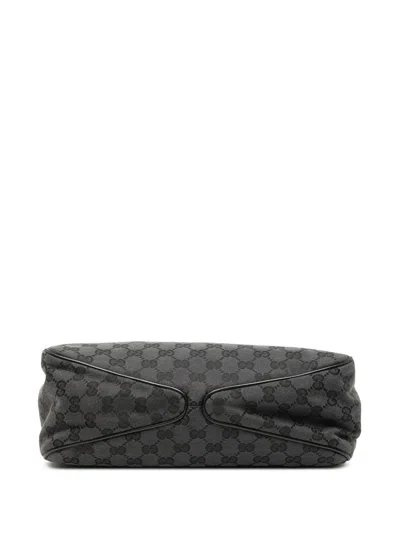 Pre-owned Gucci 2000-2015 Gg Canvas Shoulder Bag In Gray