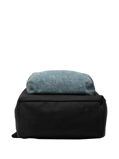 Pre-owned Saint Laurent 2015 Nylon And Denim Classic Hunting Backpack In Blue