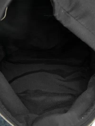 Pre-owned Saint Laurent 2015 Nylon And Denim Classic Hunting Backpack In Blue