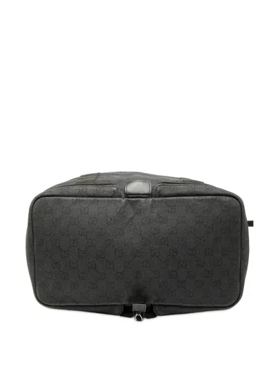 Pre-owned Gucci 2000-2015 Gg Denim Tote Bag In Gray