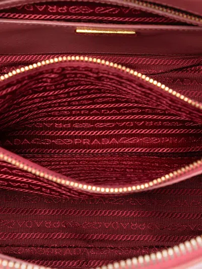 Pre-owned Prada 2013-2025 Medium Saffiano Lux Promenade Satchel In Pink