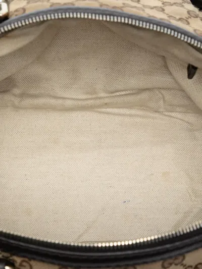 Pre-owned Gucci 2016-2025 Gg Canvas Sukey Satchel In Brown