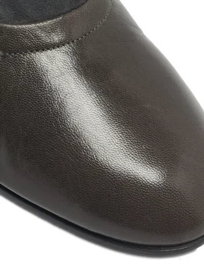 Pre-owned Marc Jacobs Leather Ankle Boots In Gray