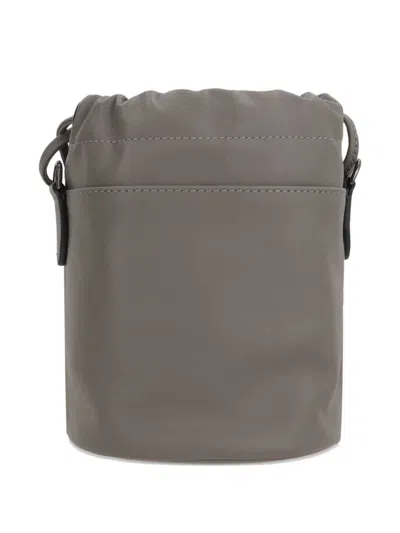 Longchamp Le Pliage Xtra Xs Drawstring Leather Cross Body Bag In Gray
