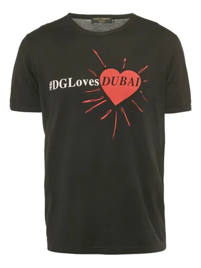 Pre-owned Dolce & Gabbana Print T-shirt In Black