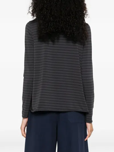 Labo Art Jeppe Striped Long-sleeved Top In Gray