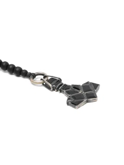 Kundo K- 167 Beaded Hammer Necklace In Black