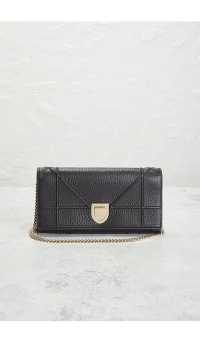 Fwrd Renew Dior Diorama Wallet On Chain In Black
