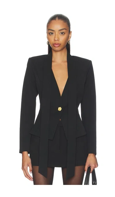 L'agence Romy Tie Neck Blazer In Multi