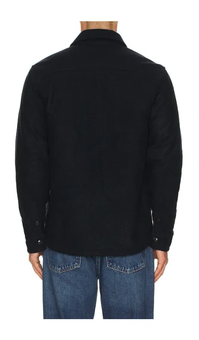 Faherty Range Fleece Lined Shacket In Black