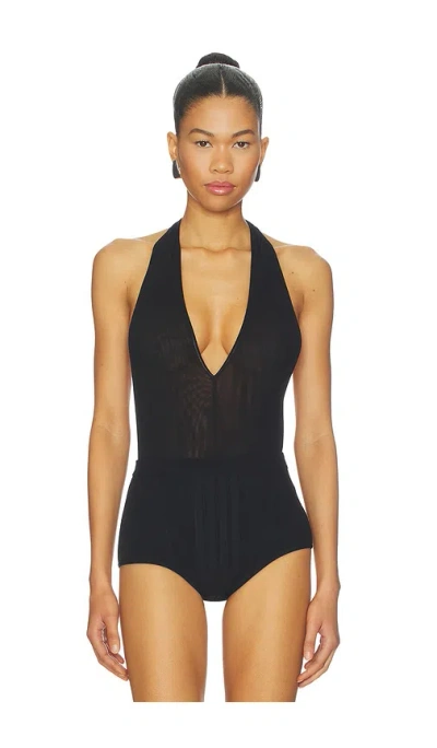 Attico Deep V Bodysuit In Black
