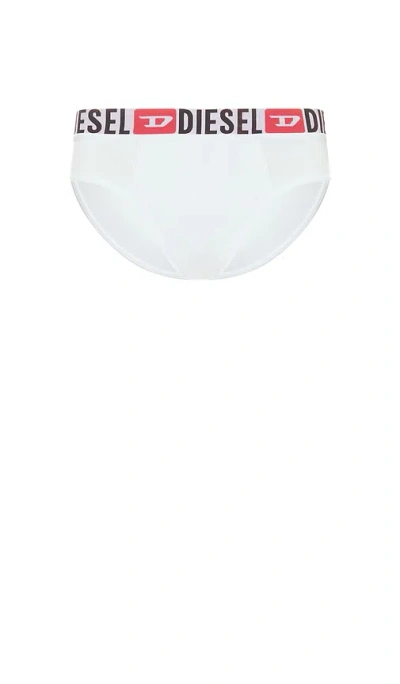 Diesel Three-pack Of Solid Colour Briefs In White