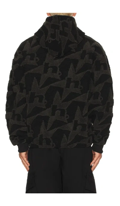 Huf H Star Repeat High Pile Jacket In Black