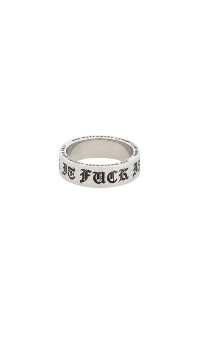 Huf Old E Ring In Silver
