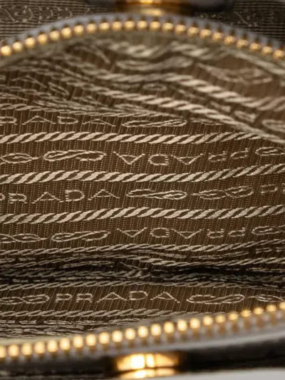 Pre-owned Prada 2000-2025 Medium Saffiano Lux Galleria Satchel In Gray