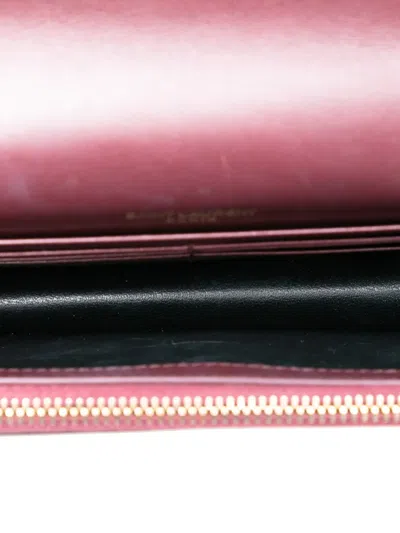 Pre-owned Saint Laurent 2019 Smooth Calfskin Monogram Kate Tassel Wallet On Chain Crossbody Bag In Red