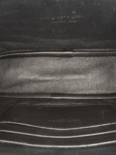 Pre-owned Saint Laurent 2020 Mini Grain De Poudre Monogram Monochrome Lou Camera Bag Crossbody Bag In Black