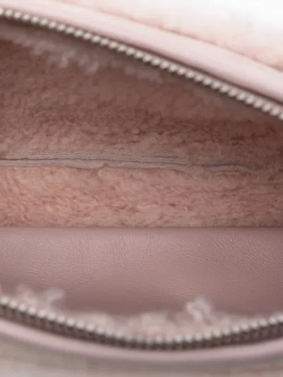 Pre-owned Miu Miu 2000-2010 Shearling And Suede Camera Bag Crossbody Bag In Pink