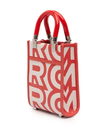 Pre-owned Fendi 2010-2025 Marc Jacobs Mini Leather Sunshine Shopper Tote Satchel In Red