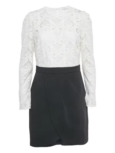 Pre-owned Sandro Lace Long-sleeve Dress In Black