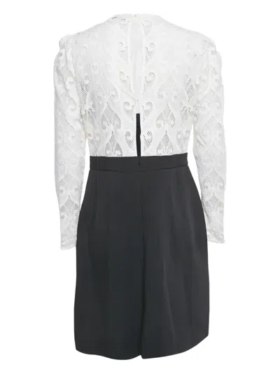 Pre-owned Sandro Lace Long-sleeve Dress In Black