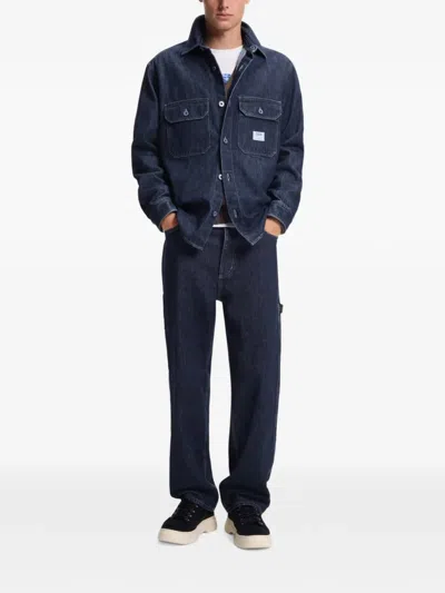 Hugo Boss Cotton Jeans In Blue