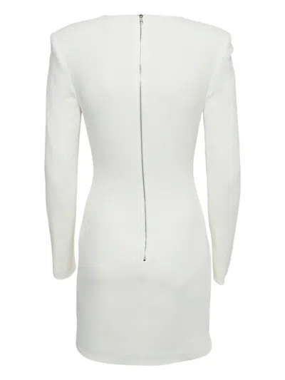 Pre-owned David Koma Mirror-embellishments Mini Dress In White