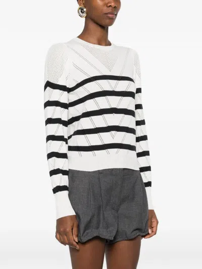 Twinset Striped Sweater In Multi