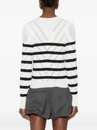Twinset Striped Sweater In Multi