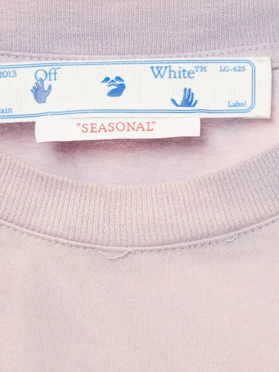Pre-owned Off-white Tie-dye Logo T-shirt In Purple