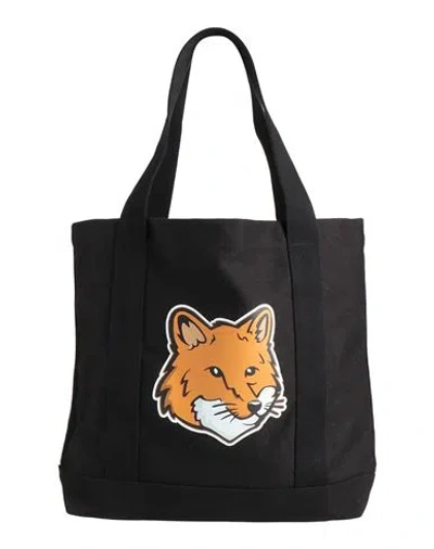 Maison Kitsuné Woman Handbag Charcoal Size - Cotton In Gray