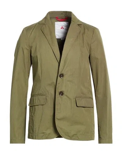 Peuterey Man Blazer Military Green Size Xl Cotton In Green