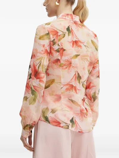 Fracomina Floral-print Buttoned Top In Multi