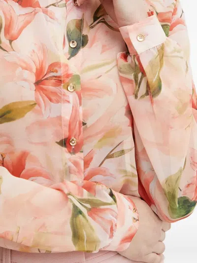 Fracomina Floral-print Buttoned Top In Multi