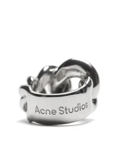 Acne Studios Chain-link Ring In Metallic