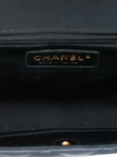 Pre-owned Chanel 2014-2015 Large Bicolor Quilted Lambskin Elegant Cc Flap Shoulder Bag In Blue