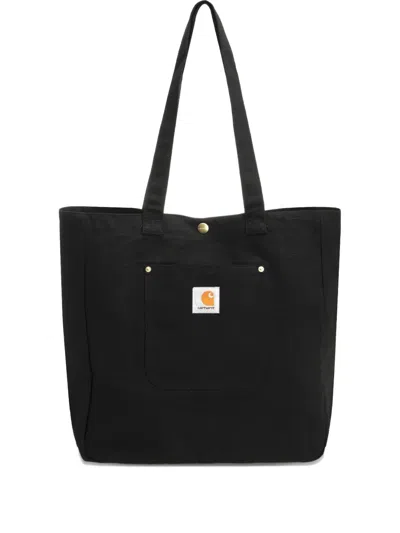 Carhartt Bay Canvas Tote Bag In Black